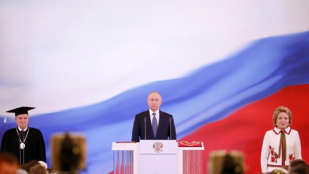 Prezident Vladimir Putin při svém inauguračním projevu